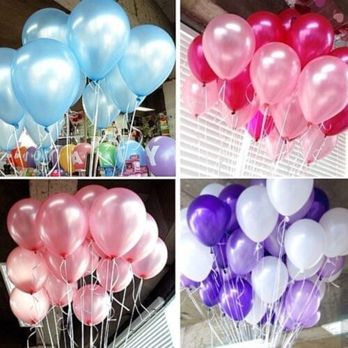 100Pcs Colorful Pearl Latex Balloon Celebration Party Wedding Birthday 10 inch