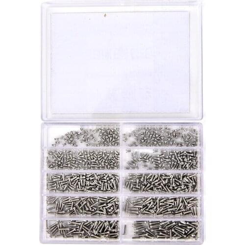 1000pcs/set Stainless Steel Glasses & Watch Screws Assorted Screws For Watch Clock Eye Glasses Watchmaker Repair Part Tool