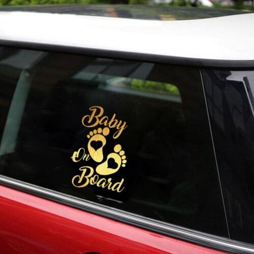 12.7CM*17.8CM Car Sticker 3D Baby On Board Vinyl Personality Stickers Funny Vinyl Car Styling Decal Motorcycle Sticker On Car