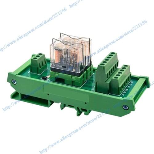 2 channels 12V 10A OMRON Relay Module driver board output amplifier board PLC board Omron relay G2R-1-E PNP