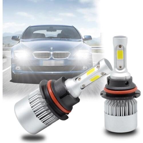 2X H4 H7 H11 H1 H3 9004 9005 9006 9007 Auto S2 COB Car Headlight Bulb 72W Spot Light HeadLamp Car Light For Ford Fusion AcuraTsx