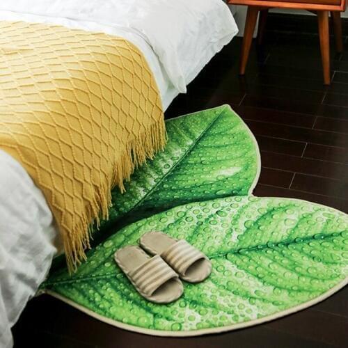 3D green Leaves carpet for livingroom floor door mat bedroom rug creative large carpet bathroom mat kitchen kids room tapete