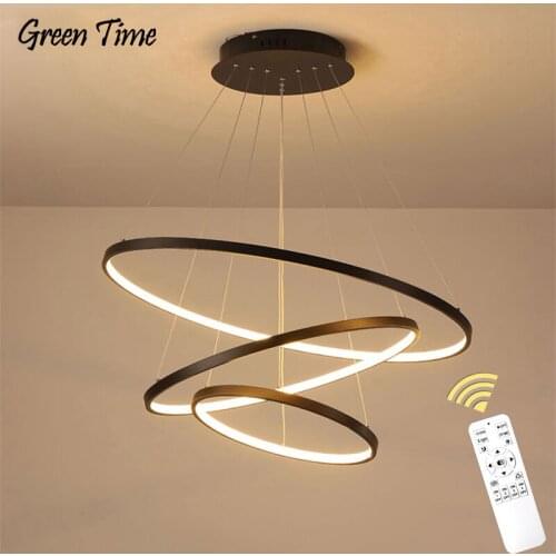 5Rings 4Rings 3Rings Modern Led Home Pendant Lamp For Living room Dining room Bedroom Kitchen Aluminum Pendant Light 110V 220V