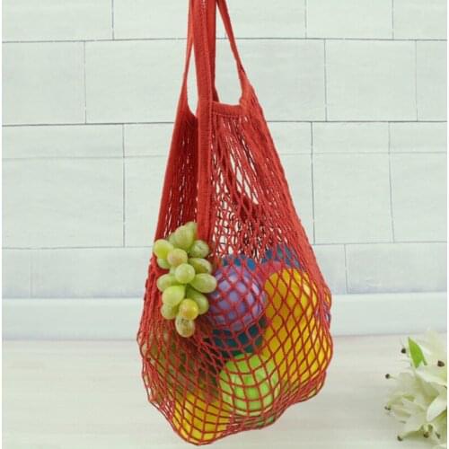50pcs Multifunction Sundries Storage Bags Fruits Vegetable Mesh Pouch Cotton Material Portable Shopping Net Bag