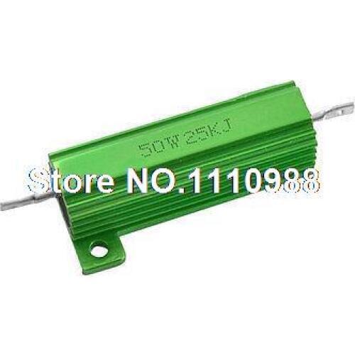Aluminum Shell Chassis Mounted 50W Watt 25K Ohm Wirewound Resistor