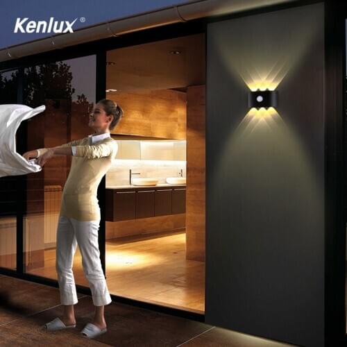 Nordic Aluminum Wall Lamp Led Outdoor Indoor Up Down Sensor Motion Light Modern For Home Stairs Bedroom Bedside Bathroom Light