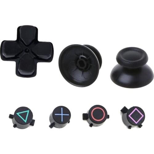 Analog Joystick thumbStick Grip Caps ABXY X D-pad Buttons Set Repair Parts for Sony Playstation Dualshock 4 DS4 PS4 Controller