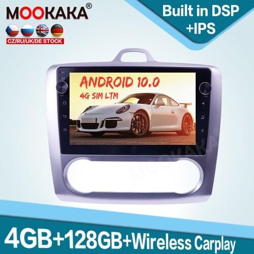 128GB Carplay Android 10.0 Car Multimedia Player for Ford Focus 2004-2011 Auto Radio GPS Navigation Audio Stereo Head Unit DSP