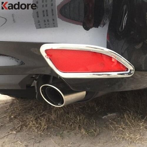For Toyota Camry 2015 2016 ABS Chrome Rear Fog Light Lamp Cover Trim Tail Foglight Frame Trims Sticker Car Styling Accessories