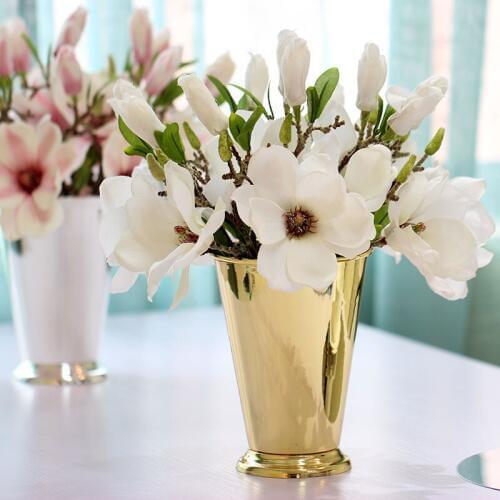 European Metal Silver Plated Desktop Vase Creative Home Decoration Living Room Decoration Wedding Gift