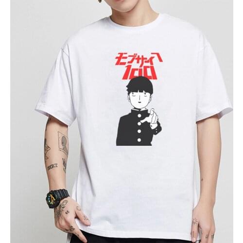 New Hot Mob Psycho 100Anime T Shirt Shigeo Kageyama Graphic Streetwear Harajuku Manga Kenma Kozume Crew Neck Unisex Camisetas