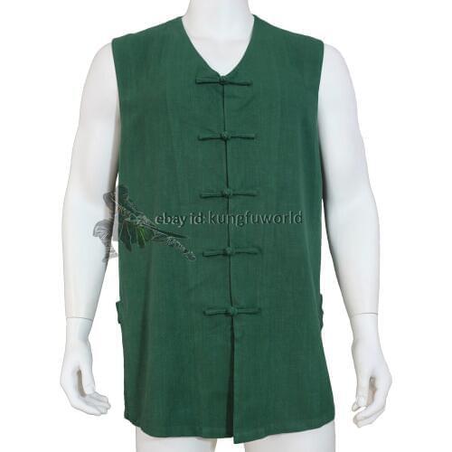 Cotton Kung fu Jacket Tai chi Shaolin Monk Vest Wudang Martial arts Coat Wing Chun Clothings Custom Tailored Need Measurements