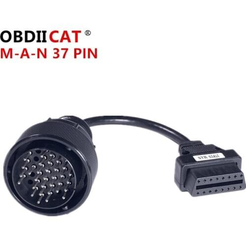 For Truck M-an 37pin to OBD 16pin Truck ConnectorOBD/OBD2 Diagnostic tool 37pin to 16 pin Connector Female Extension Cable Tool