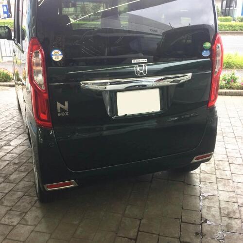 JY SUS304 Stainless Steel Rear Fog Lamp Cover Trim Car styling Accessories Sticker For Honda NBOX JF3/4