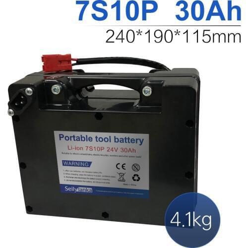 24V 30Ah 7S10P Li-ion battery Dedicated to electric wheelchairs Replaceable lead-acid battery 240*190*115mm
