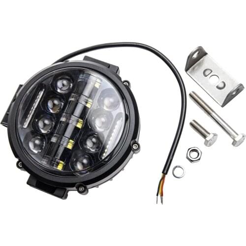7" 200W Round LED Work Light Spot Beam Lamp DRL Driving Reserve Offroad Boat SUV for Forklift, Trains, Bus, Road Buggy DC10-30V