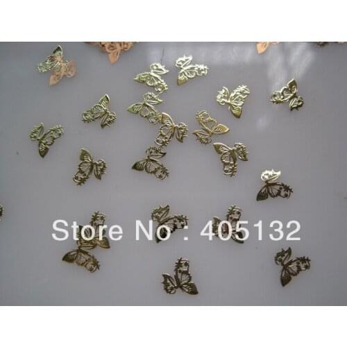 MS-218-2 Free Shipping Metal Gold Nail Art Metal Sticker Nail Art Decoration Fancy Outlooking