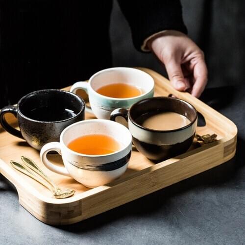 2020 NEW Cool Japanese-Style Coffee Mug Set round Cup Afternoon Tea Cup Restaurant Tabletop Matching Tableware