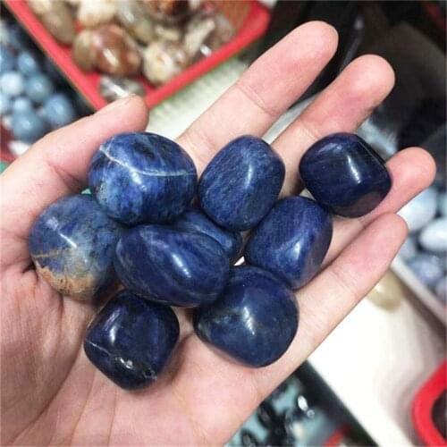 Wholesale best quality crystal sodalite blue gemstone tumble stone for healing reiki decoration