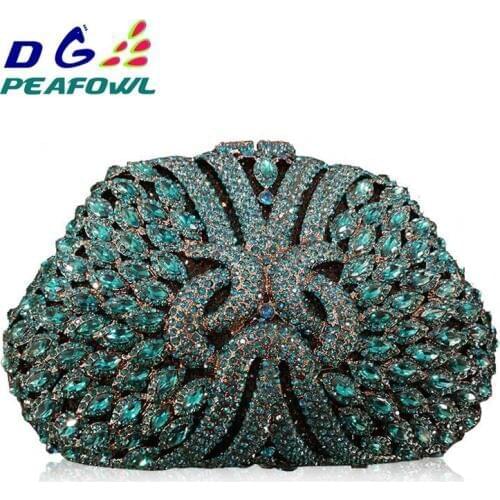 Dazzling Silver Diamond Clutch Purse Women Crystal Bags Evening Wedding Party Handbag Bridal Metal Crossbody bags