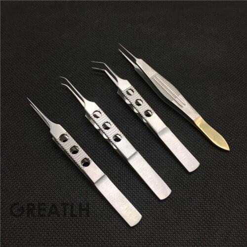 Tweezer 4 pcs stainless steel toothed tweezers ophthalmic surgery instrument