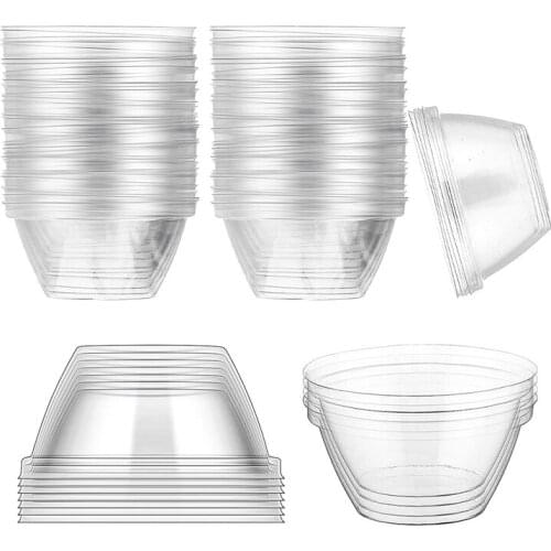 LBER 100Pcs Plastic Grow Domes Plant Pod Grow Domes Cap for Grow Basket Growing Containers for Hydroponic Growing System