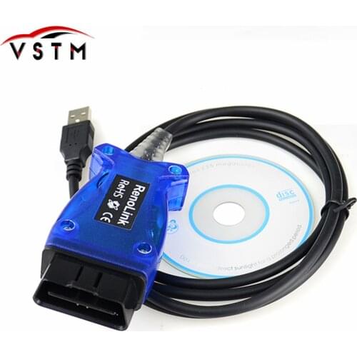 Latest Renollink USB Diagnostic Cable For Renault ECU Programmer Key Programming Airbag Reset Reno Link V1.52 OBDII Programmer