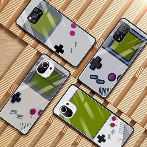 Retro Video Gameboy Phone Case For Mi 11i 11 Ultra Note 10 10T Lite 9T Poco X3 NFC M2 F2 Pro F3 X2 Soft Glass Frame Fundas
