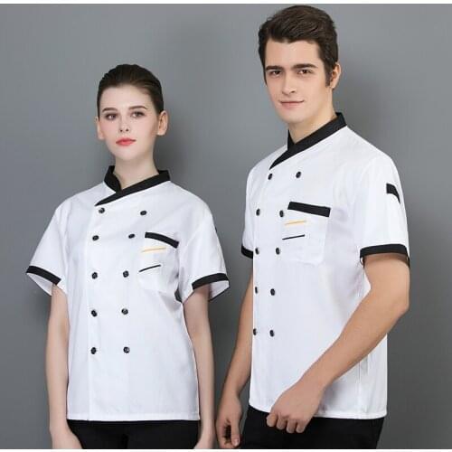 Canteen Hotel Men and Women Master Chef Uniform Shirt Catering Restaurant Men and Women Kitchen Jacket Bakery Cook Coat Workwear