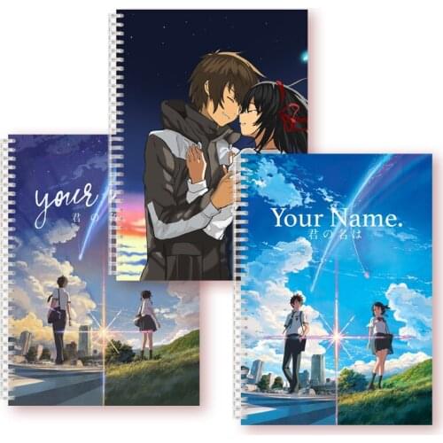 A4 Spiral Notebook Movie YOUR NAME Anime Note Sketch Book Travel Journal Figure Mitsuha Andrew Paint Poster COSPLAY Lover Gift
