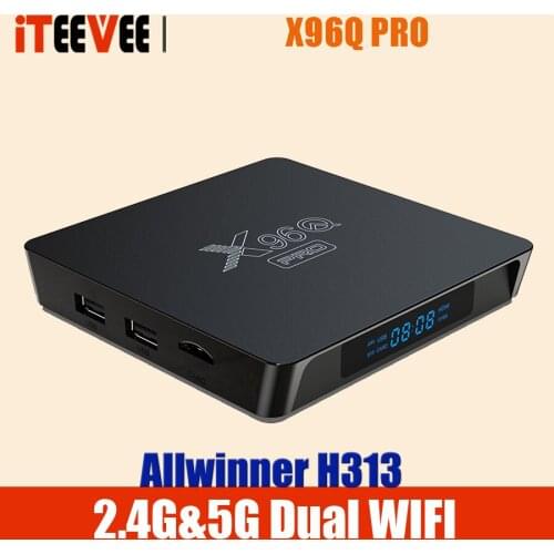 5PCS New X96Q PRO Android 10.0 TV Box Allwinner H313 Quad Core 2.4G/5G Wifi H.265 4Kx2K HDR Support Youtube PK X96Q Set Top Box