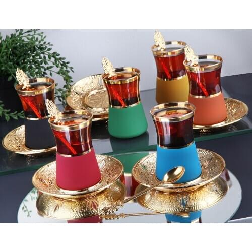 Turkish Tea Set Home - With Spoons