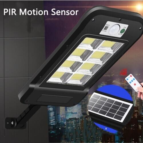 8000LM Solar Powered Light 8COB Remote Control Street Lamp PIR Motion Sensor Waterproof Led Outdoor Garden Lights Wireless