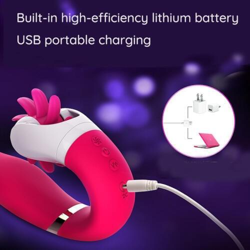 Heating Wand Vibrator Dual Motor Rotating G Spot Vibrator Vagina Clit Massager Female Couple Masturbator Sex Toys for Women