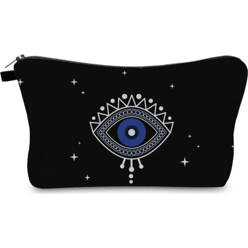 Waterproof Cosmetic Bag Evil Eye printing Pouches for Weman Gift Funny Makeup Bags for Makeup Artists