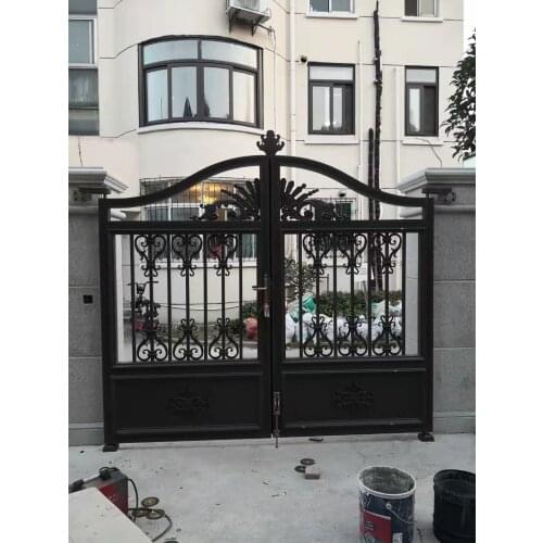 Remote control aluminum gate garden fence gate wrought iron gates design