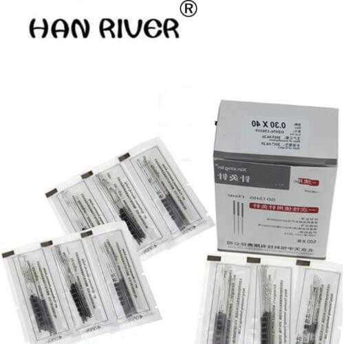 HANRIVER High quality disposable needles of disposable acupuncture needles with 1, 500 (3 packets) size choices hot selling