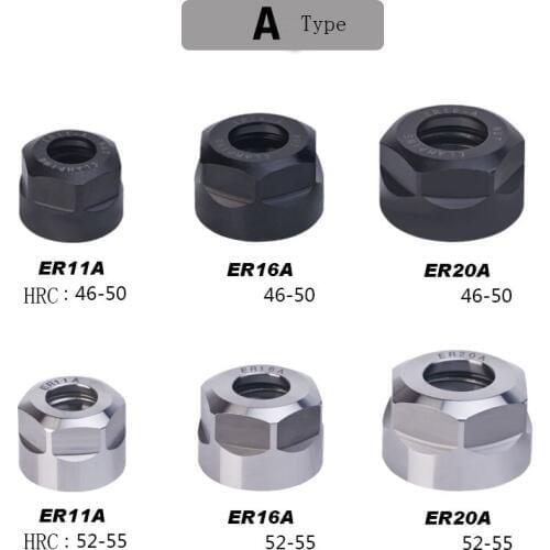 High precision ER11 ER16 ER20 ER25 ER32 UM nut ER collet nut for clamping cnc milling turning collet chucks Lathe clamping nut