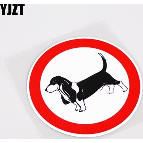 YJZT 10.2CM*10.2CM Fashion BEAGLE DOG Warning Car Sticker Decal PVC Waterproof 13-1024
