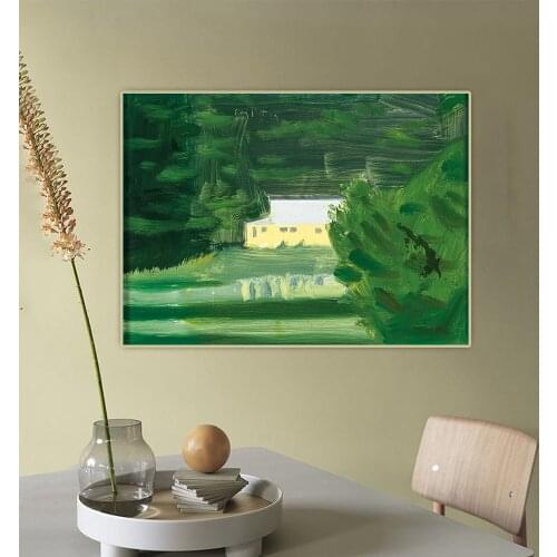 Yellow Barn, 2009 by Alex Katz Canvas Art Oil Painting Artwork Aesthetic Decorative Picture Wall Hanging Decor Home Decoration