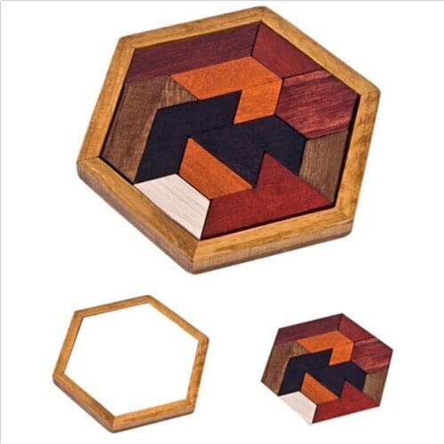 1 Pc Wooden Puzzles Toys Jigsaw Board Geometric Shape Child Educational Toy Brain Teaser Wood Children Kids Gift Present