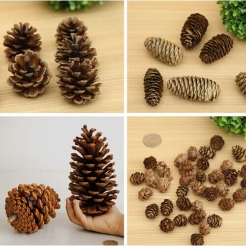 10PCS/Christmas Onatural pine cone ball furnishings Christmas tree New Year holiday party ornaments DIY home