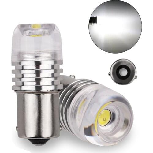 2 pc 3W COB 1156PY 7507 PY21W BAU15S Car LED Concave Len Explosion Strobe Flashing Brake Turn Signal Parking Lamp White Red Blue