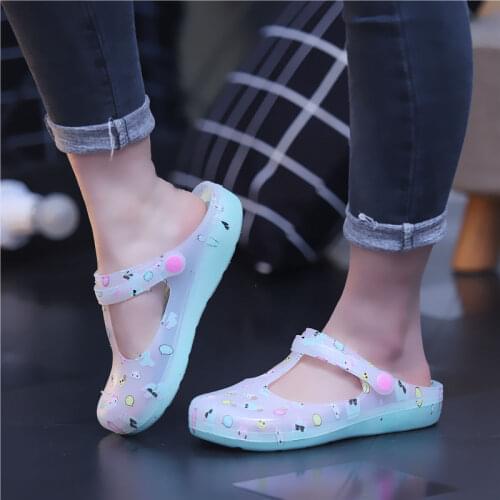 2021 Hot Sale Summer Cheap Clogs Women Jelly Beach Sandals Casual Outdoor Slip On Garden Shoes Sandalias De Mujer