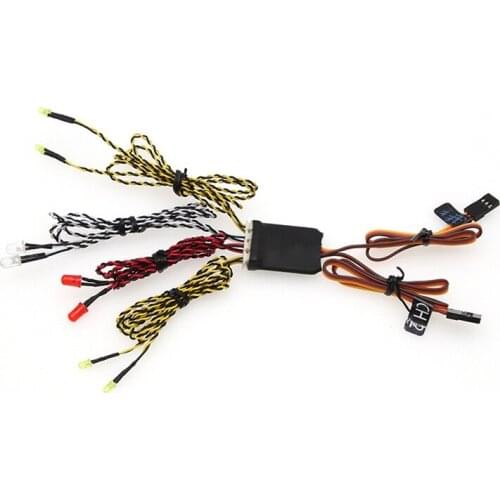 8 LED Light System Front & Rear Lamp Group Turn Light for RC Crawler Car Traxxas TRX4 Axial SCX10 WPL D12 MN99S MN86S