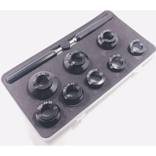 9pcs Titanium Rolex Tudor (Rolex) Tool Titanium Alloy Case Back Cover Disassembler Mold Chuck Set Watch Repair Tool