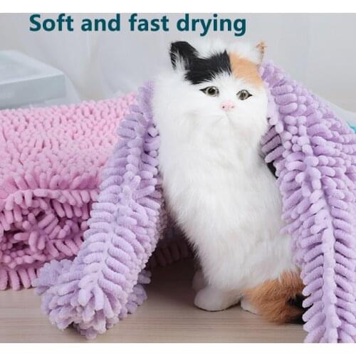 Pet Bath Towel Soft And Fast Drying Towel Dog Cat Durable Thickening Absorbent Towel Suspension Design Pet Fibre Towel