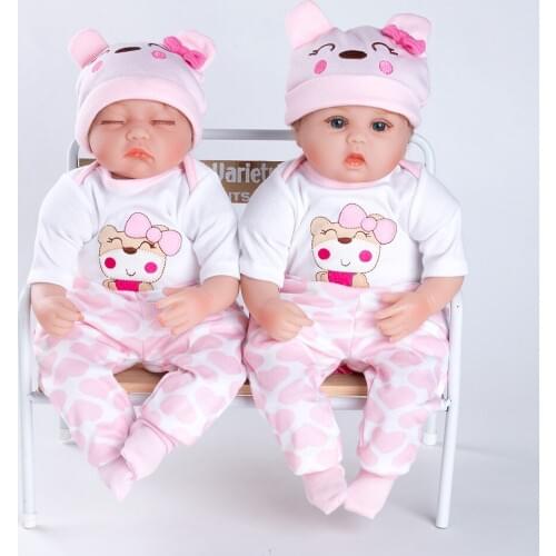 Colored Baby Doll Toy Girl Toddler Realistic Reborn Girls Doll Xmas Gift Handmade Sleeping Dolls Toys 18inches