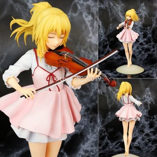 23cm Your Lie in April Anime Figure Kaori Miyazono Action Figure Kaori Miyazono Figurine Sexy Girl Collectible Model Doll Toys