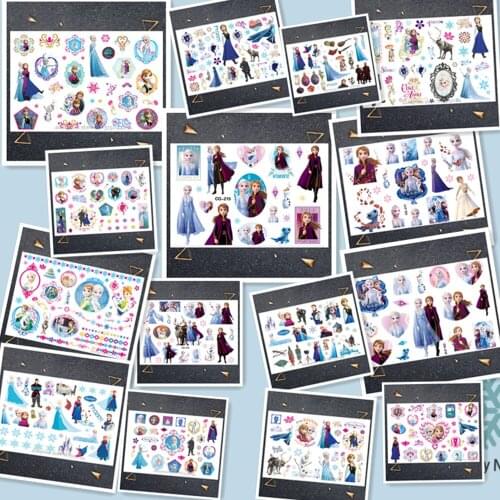 Hasbro Children Cartoon Long Hair Princess Temporary Tattoo Sticker Novelty Cosplay Toys for Princess SWhite Party Funny Sticker